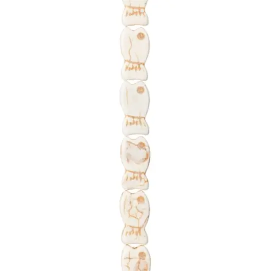 White Howlite Fish Beads by Bead Landing&trade;, 20mm {1}