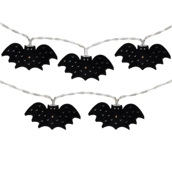 10ct. Warm White LED Halloween Bat Fairy Lights {1}