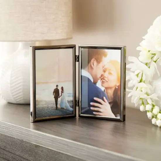 Simply Essentials&trade; 5" x 7" Black Hinged Metal Frame by Studio D&eacute;cor&reg; {3}