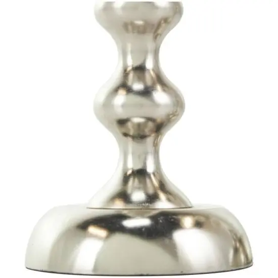 Contemporary Aluminum Taper Candle Holder Set Silver {6}
