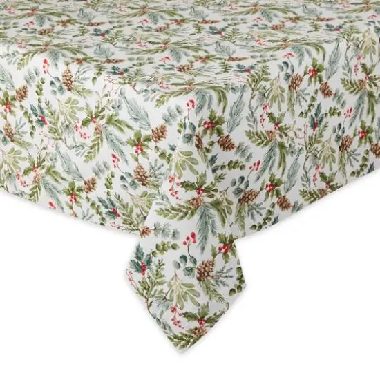 DII&reg; 104" Heritage Holiday Sprigs Printed Tablecloth {3}