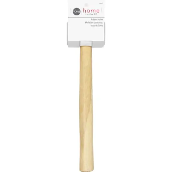 Dritz&reg; Home Rubber Mallet with Brown Wooden Handle {1}