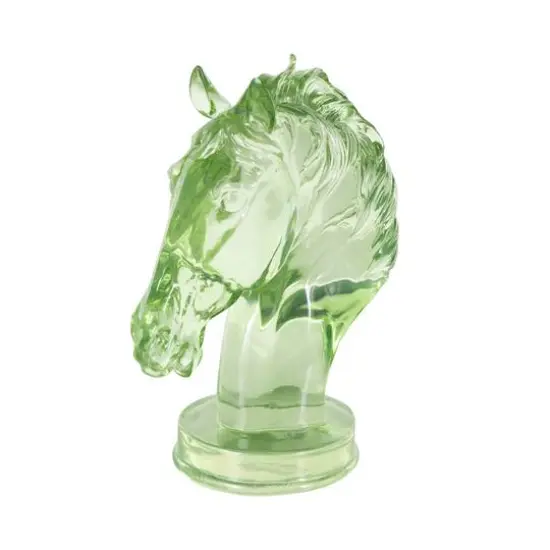 13" Horse Decorative Sculpture Green {9}