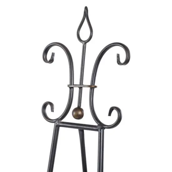 66'' Black Iron Traditional Easel {9}