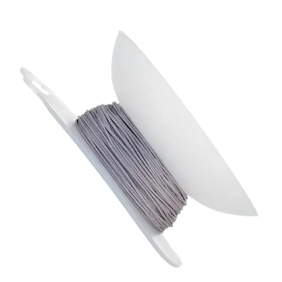 John Bead Lovely Knots 1mm Asian Knotting Cord with Bobbin, 50yd. Silver {3}