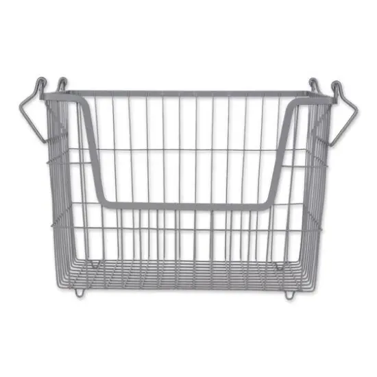 DII&reg; Medium Rectangle Metal Basket Black {2}