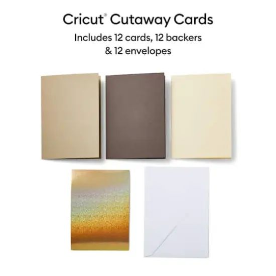 Cricut&reg; R40 Cutaway Cards, Neutrals Sampler {3}