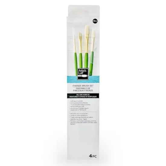 4-Piece Oil & Acrylic Firenze Brush Set No.1 by Artist's Loft&reg; {1}
