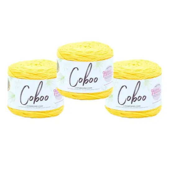 3 Pack Lion Brand&reg; Coboo&reg; Yarn Yellow {1}