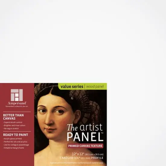 Ampersand&trade; The Artist Panel&trade; Primed Canvas Texture 3/4" Cradled Wood Panel {1}