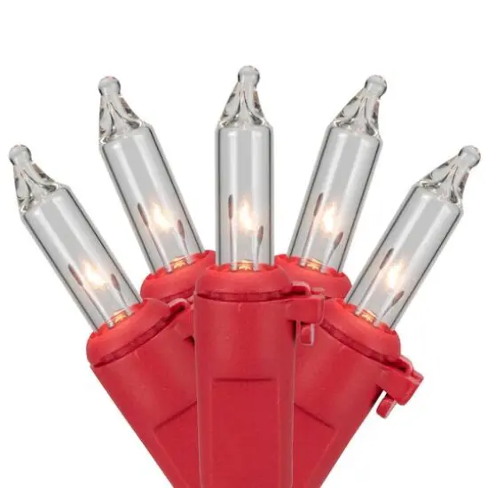 100ct. Clear Mini Incandescent Valentine's Day Red String Lights {1}