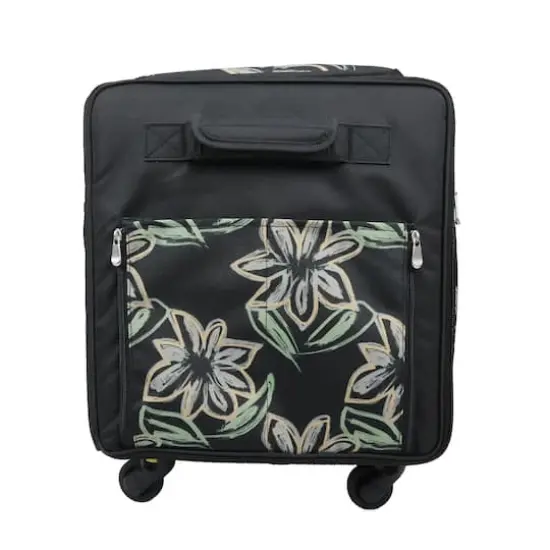 Everything Mary Floral Design Jumbo Rolling Craft Tote {9}