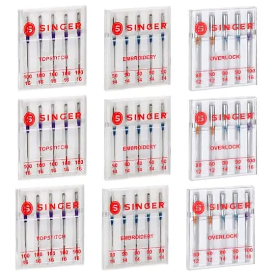SINGER&reg; Overlock, Topstitch & Embroidery Sewing Machine Needles, 45ct. {1}