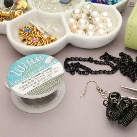 The Beadsmith® Wire Elements™ 28 Gauge Tarnish Resistant Soft Temper Wire, 15yd. Hematite {4}