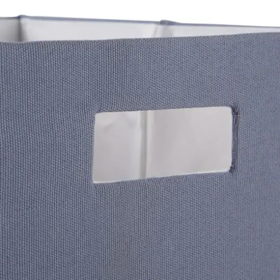 DII&reg; 13" Polyester Solid Storage Cube Stonewash Blue {5}