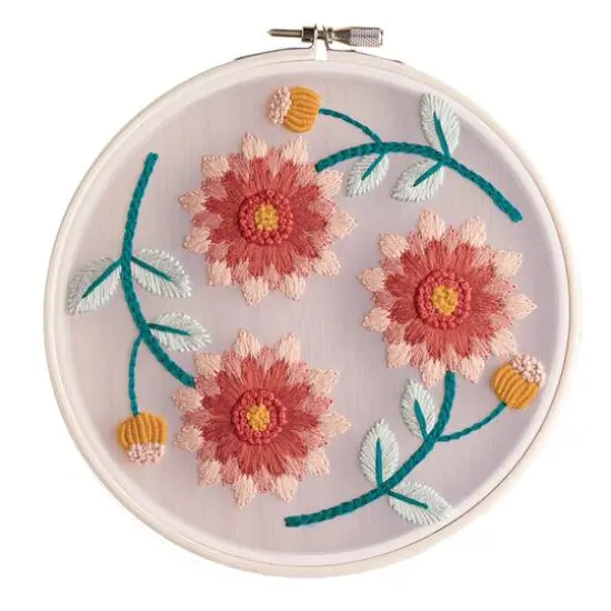 Leisure Arts&reg; 6" Dahlia Embroidery Kit {5}