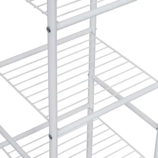 Honey Can Do White 6-Tier Bathroom Storage Shelving Unit {5}