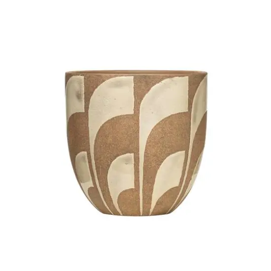 Hello Honey&reg; 6" Hand Painted Terracotta Planter {1}