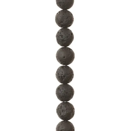 Black Lava Quartz Round Beads, 10mm by Bead Landing&trade; {1}