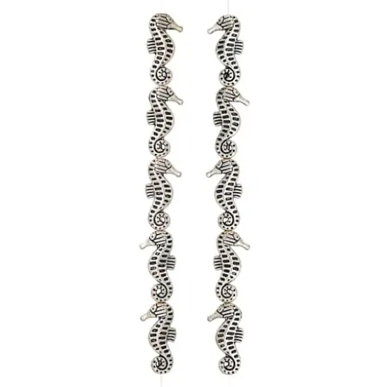 Antique Silver Seahorse Metal Beads, 21mm by Bead Landing&trade; {4}