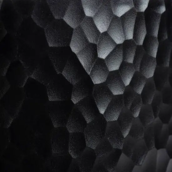 Bath Bliss Black Hammered Textured Trash Can {4}