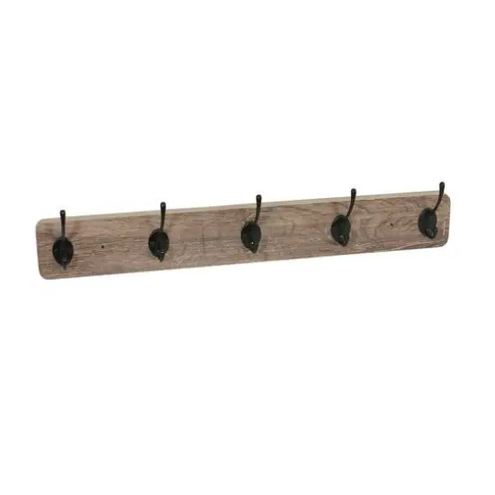 Household Essentials 5 Hook Wall Mounted Coat Rack {1}
