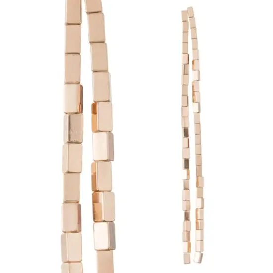 Gold Hematite Square Beads, 5mm by Bead Landing&trade; {5}