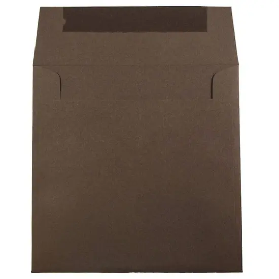 JAM Paper 7.5" x 7.5" Square Premium Invitation Envelopes, 25ct. Chocolate Brown {4}
