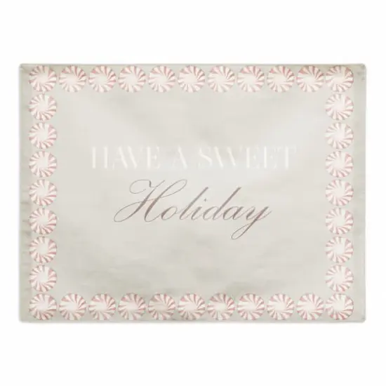 Sweet Holiday Peppermint 18x14 Poly Twill Placemat {1}