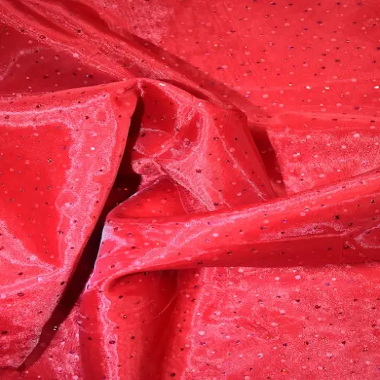 Feldman Red Confetti Dots Organza {5}