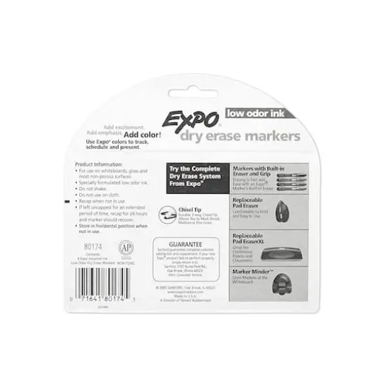 Expo&reg; Chisel Tip Dry Erase Marker Set {5}