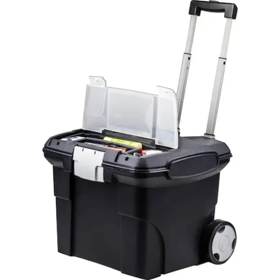 Storex Portable File Box on Wheels {5}