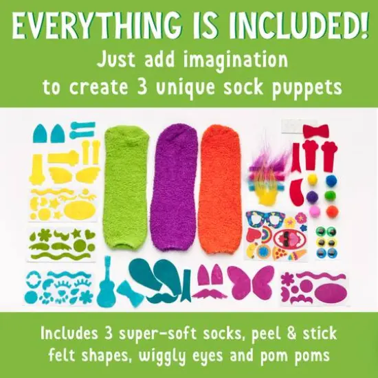Creativity for Kids Make Your Own Sock Puppets Kit {3}