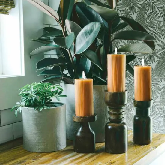 Hello Honey&reg; 7" Stoneware Planter Gray {4}