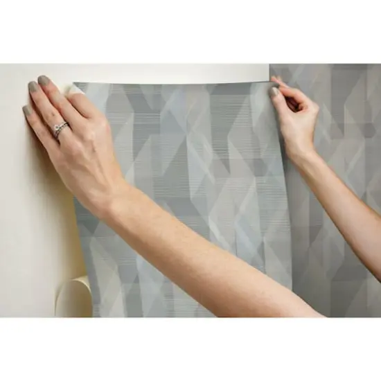 RoomMates Debonair Geometric Peel & Stick Wallpaper Gray {9}