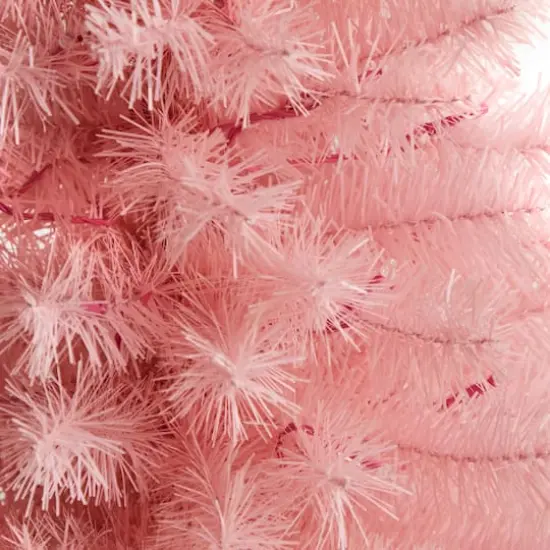 3ft. Pre-Lit Pink Artificial Christmas Tree, Warm White LED Lights {6}