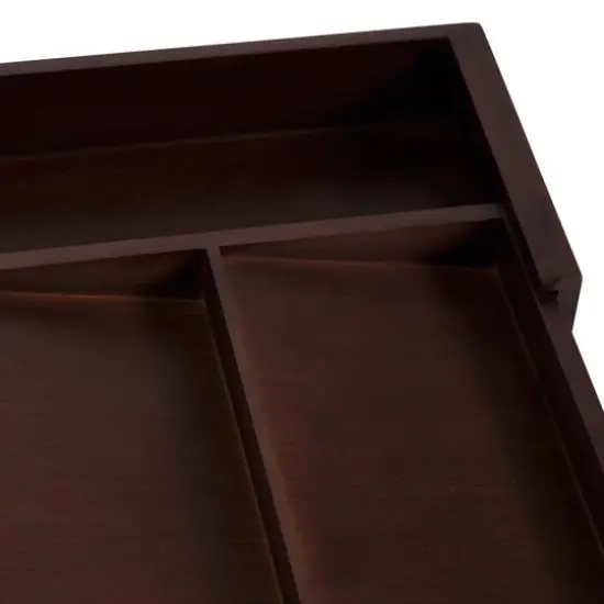 17'' Walnut Expandable Kitchen Drawer Organizer Tray {6}