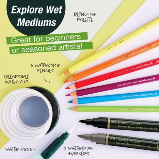 Faber-Castell&reg; Wet Mediums Art & Graphic Try It Box Set {5}
