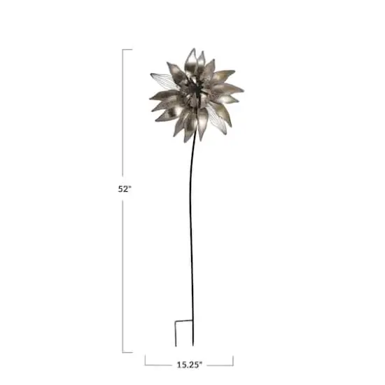Hello Honey&reg; 52" Brushed Gold Metal Flower Stake {4}