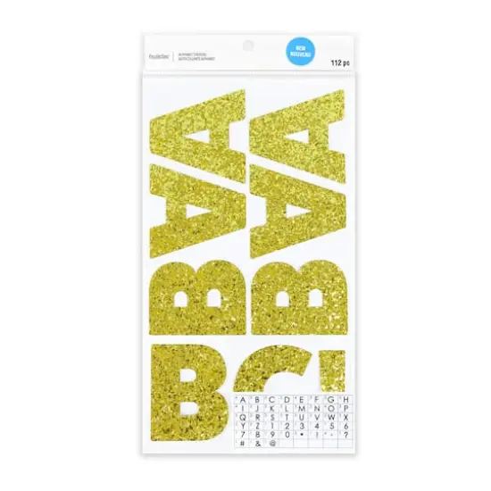 Gold Chunky Glitter Alphabet Stickers by Recollections&trade; {1}