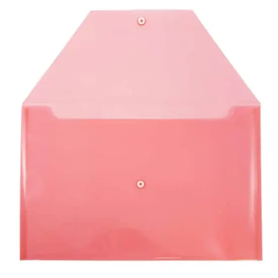 JAM Paper 9.8" x 14.5" Plastic Snap Closure Envelopes, 12ct. Assorted {4}