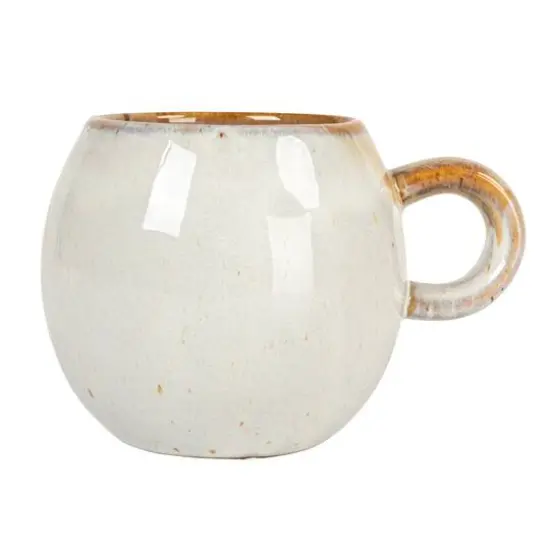 Hello Honey&reg; 2.75" Tan & White Earthen Sip Stoneware Mugs, 4ct. {6}