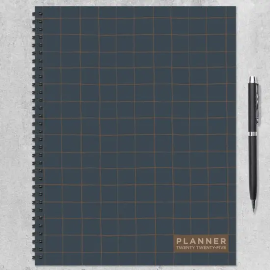 TF Publishing 2025 Large Navy Grid Space Weekly Monthly Spiral Planner {7}