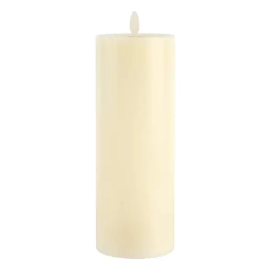 3" x 8" Moving Flame LED Wax Pillar Candle by Ashland&reg; Ivory {1}