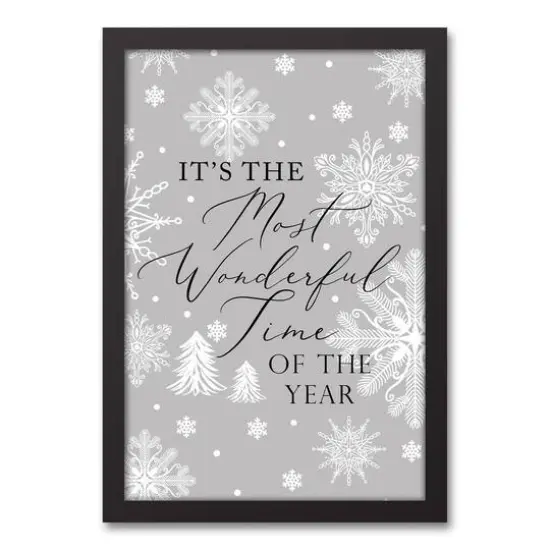 The Most Wonderful Time of the Year 13.73" x 19.73" Black Framed Canvas {1}