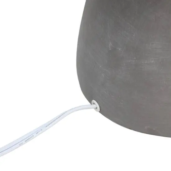 Simple Designs&trade; 17" Round Concrete Table Lamp Gray {8}