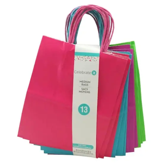 Assorted Bright Colors Medium Gifting Bags by Celebrate It&trade; {6}