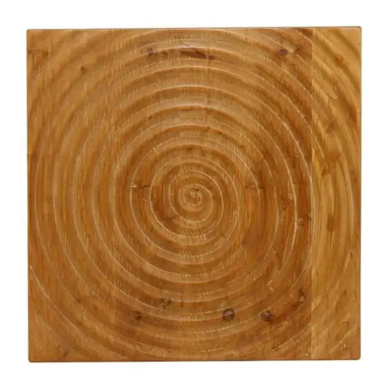 18" Brown Rustic Wood Accent Table {4}