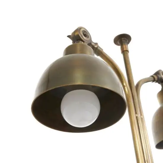 2ft. Brass Stainless Steel Desk Lamp with Double Shades {8}