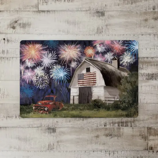 Painted Barn Fireworks Floor Mat, 18" x 27" {3}